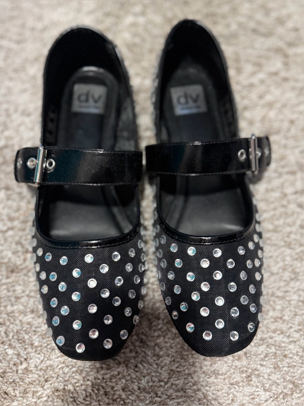 Women’s 9.5 Dolce Vita DV rhinestone Mary Jane flats NEW